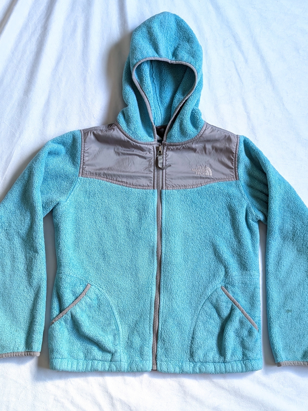 Girls The North Face L 14-16 Oso Hoodie Teal Baby Blue